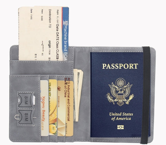 Cartera de Pasaporte con Mapa Mundial, Protección Antimagnética y Múltiples Compartimentos - Image 35