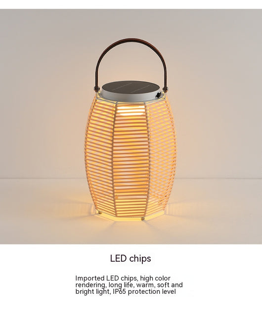 Lámpara Solar de Jardín Tejida Moderna - Iluminación Impermeable para Terrazas y Villas - Image 29