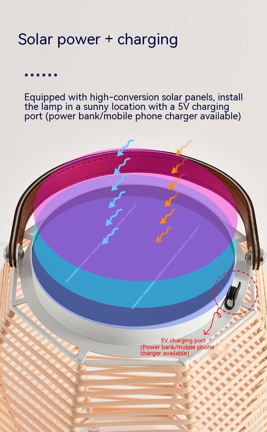 Lámpara Solar de Jardín Tejida Moderna - Iluminación Impermeable para Terrazas y Villas - Image 40