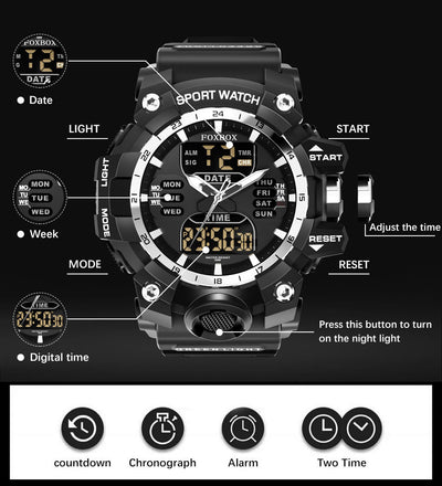 Reloj Deportivo Inteligente Luminoso Resistente al Agua con Doble Pantalla - Image 29