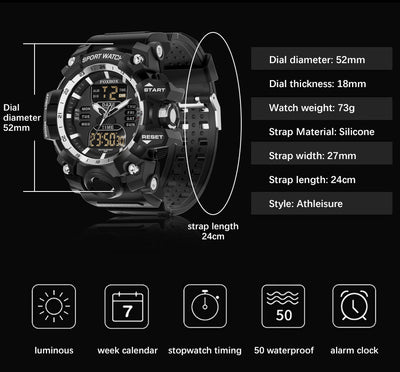 Reloj Deportivo Inteligente Luminoso Resistente al Agua con Doble Pantalla - Image 31