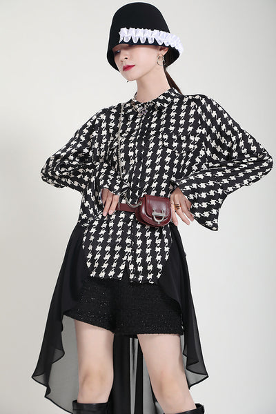 Vestido Camisero Estampado con Mangas Acampanadas Efecto Dos Piezas - Image 34