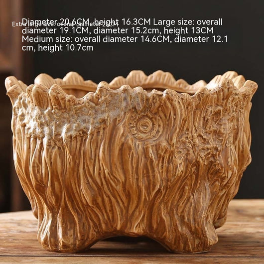 Maceta Cerámica Grande con Diseño de Raíces - Ideal para Suculentas y Plantas - Image 13