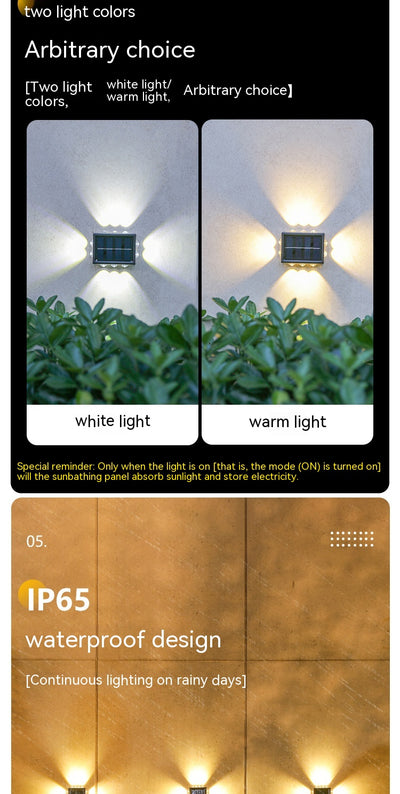 Lámpara Solar de Pared Espejo Convexo para Exterior - Iluminación de Jardín y Villa - Image 13
