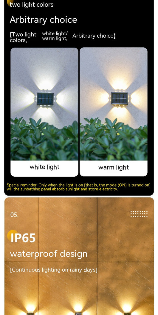 Lámpara Solar de Pared Espejo Convexo para Exterior - Iluminación de Jardín y Villa - Image 13