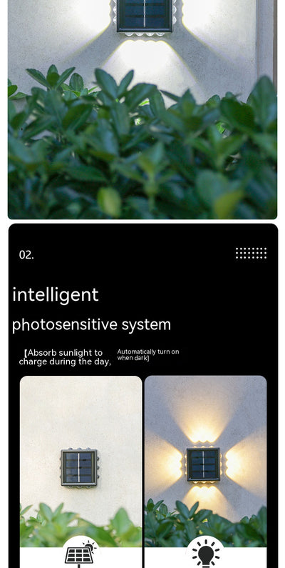 Lámpara Solar de Pared Espejo Convexo para Exterior - Iluminación de Jardín y Villa - Image 19
