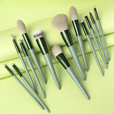 Brocha Doble para Sombras de Ojos Champagne Gold - Herramienta de Maquillaje Profesional