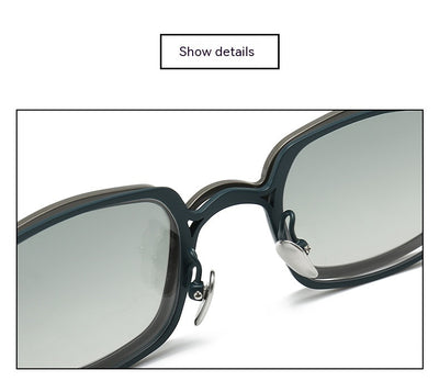 Gafas de Sol Clip Magnético Titanio Puro - Estilo Retro Artístico para Miopía - Image 8