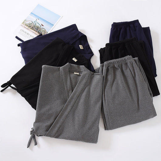 Pijama Kimono Japonés Muji para Hombre - Abrigo Térmico Premium - Image 44