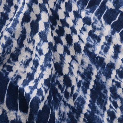 Pañuelo Tie-Dye Azul y Blanco de Algodón y Lino - Protección Solar Retro para Viajes - Image 51