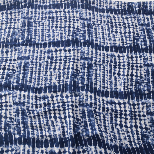 Pañuelo Tie-Dye Azul y Blanco de Algodón y Lino - Protección Solar Retro para Viajes - Image 56