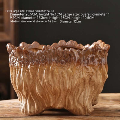 Maceta Cerámica Grande con Diseño de Raíces - Ideal para Suculentas y Plantas - Image 15