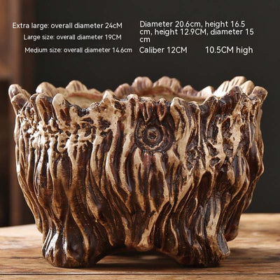 Maceta Cerámica Grande con Diseño de Raíces - Ideal para Suculentas y Plantas - Image 18