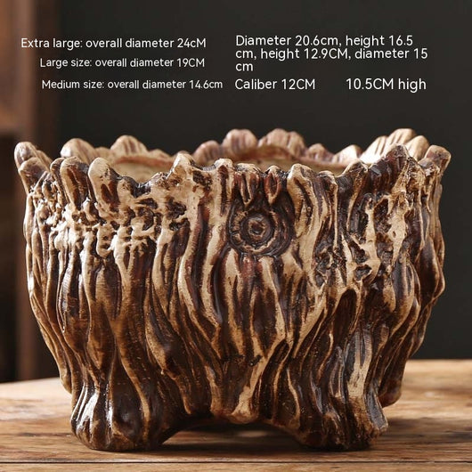 Maceta Cerámica Grande con Diseño de Raíces - Ideal para Suculentas y Plantas - Image 18