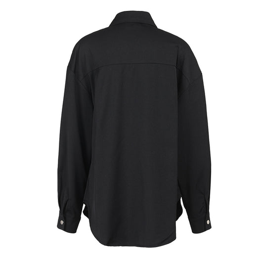 Camisa de Manga Larga Suelta con Diseño de Costuras Caladas - Image 20