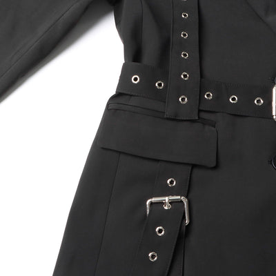 Blazer Ejecutivo con Cintura Ajustable y Detalles Remachados - Image 24
