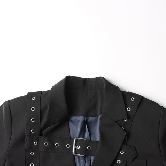 Blazer Ejecutivo con Cintura Ajustable y Detalles Remachados - Image 25
