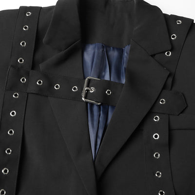 Blazer Ejecutivo con Cintura Ajustable y Detalles Remachados - Image 30