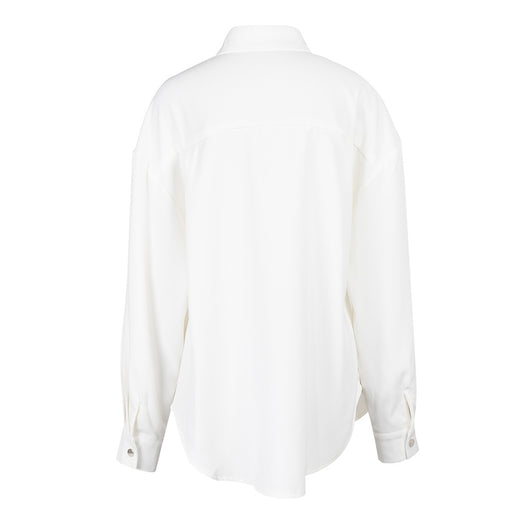 Camisa de Manga Larga Suelta con Diseño de Costuras Caladas - Image 30