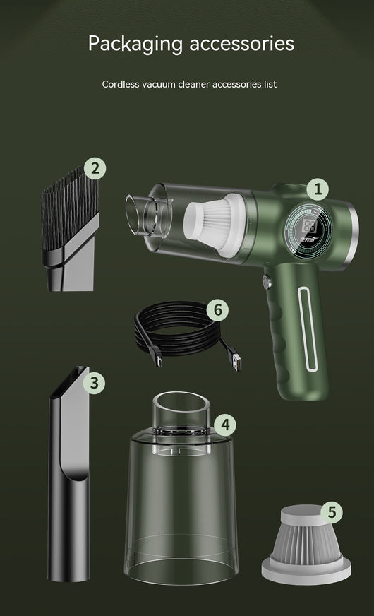 Aspiradora Inalámbrica Portátil para Auto y Hogar - Image 8