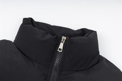 Abrigo Acolchado de Algodón con Cuello Mao Estampado para Hombre - Image 31