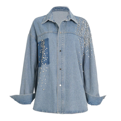 Chaqueta Camisa Denim Lavado Irregular Oversize - Image 17