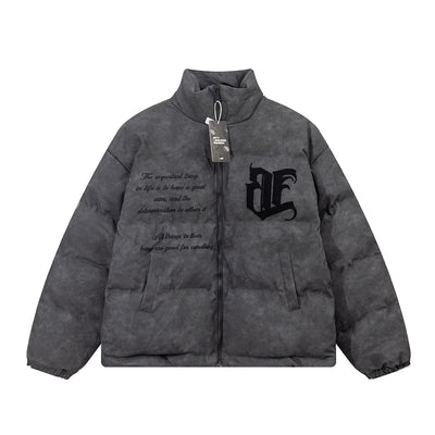 Chamarra Acolchada de Algodón con Letras Bordadas para Hombre - Image 22