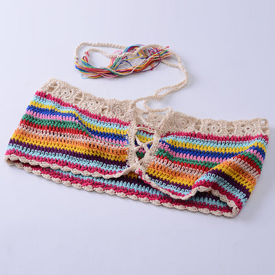 Bikini Tubo Envolvente con Escote Fruncido - Traje de Baño Dividido Playa - Image 12