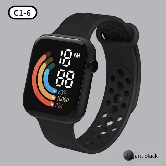 Reloj Digital Infantil Pantalla Rainbow LED Cuadrado - Image 15