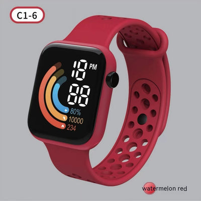 Reloj Digital Infantil Pantalla Rainbow LED Cuadrado - Image 20