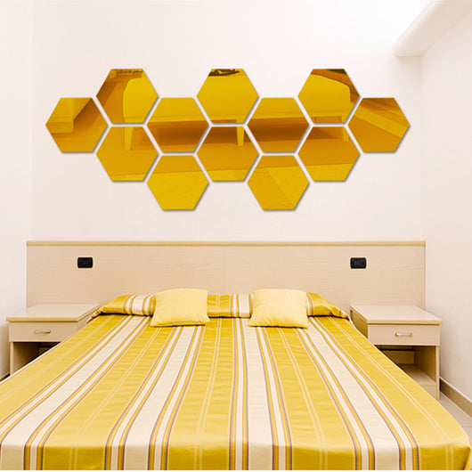 Espejo Hexagonal Acrílico 3D - Adhesivo Decorativo de Pared con Efecto Cristal - Image 39