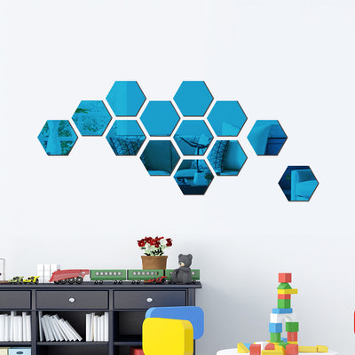 Espejo Hexagonal Acrílico 3D - Adhesivo Decorativo de Pared con Efecto Cristal - Image 43