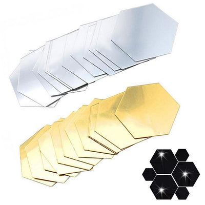 Espejo Hexagonal Acrílico 3D - Adhesivo Decorativo de Pared con Efecto Cristal - Image 51