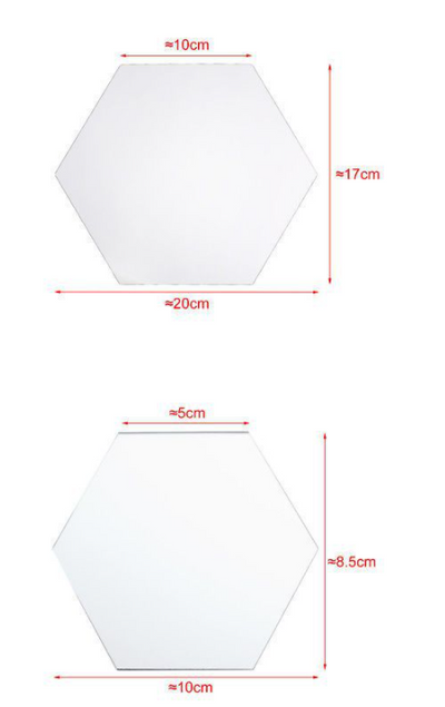 Espejo Hexagonal Acrílico 3D - Adhesivo Decorativo de Pared con Efecto Cristal - Image 54
