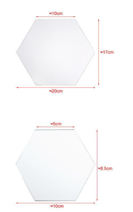 Espejo Hexagonal Acrílico 3D - Adhesivo Decorativo de Pared con Efecto Cristal - Image 54
