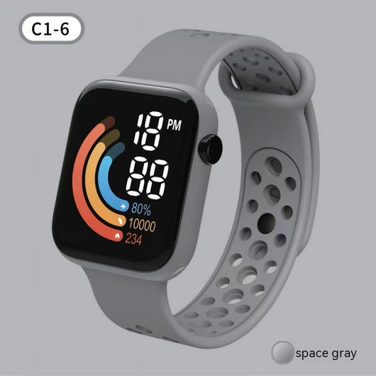 Reloj Digital Infantil Pantalla Rainbow LED Cuadrado - Image 22