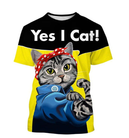 Playera para Hombre con Estampado 3D de Gatos Adorables - Image 30