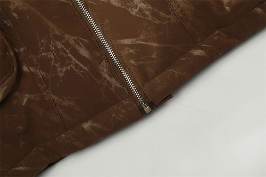 Abrigo de Cuero para Hombre con Forro Acolchado Splash-Ink - Image 23