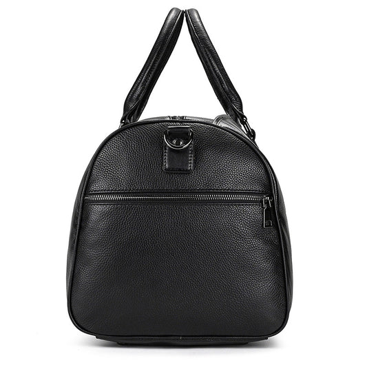 Bolsa de Viaje y Gimnasio en Cuero Genuino Negro para Hombre - Image 47