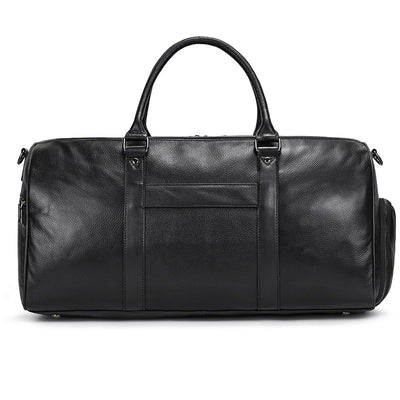 Bolsa de Viaje y Gimnasio en Cuero Genuino Negro para Hombre - Image 52
