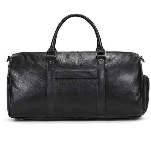 Bolsa de Viaje y Gimnasio en Cuero Genuino Negro para Hombre - Image 52