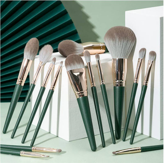 Set de 14 Brochas de Maquillaje Cloud Verde - Súper Suaves - Image 13