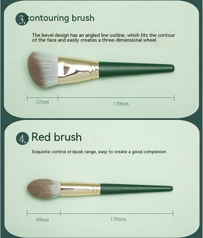 Set de 14 Brochas de Maquillaje Cloud Verde - Súper Suaves - Image 16