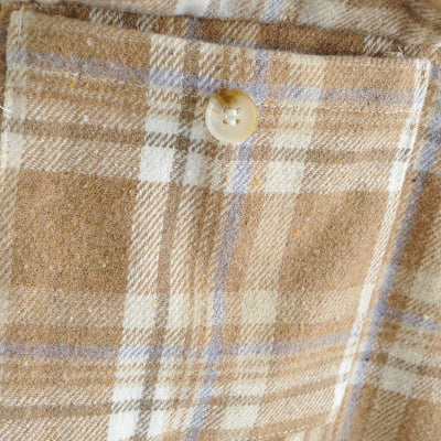 Camisa Larga Holgada a Cuadros Khaki para Mujer - Image 13