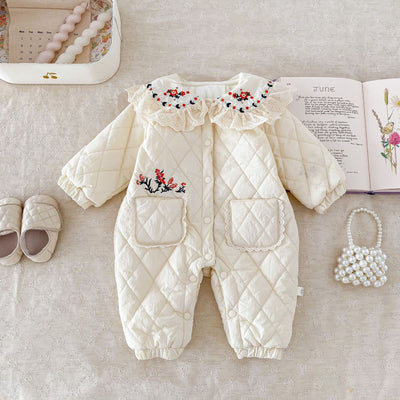 Enterizo Floral de Algodón para Bebé Invierno - Image 7