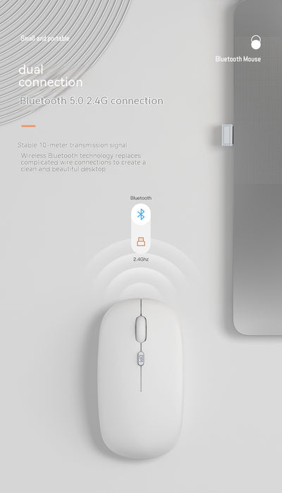 Ratón Inalámbrico Silencioso con Carga Bluetooth para Laptop - Image 10