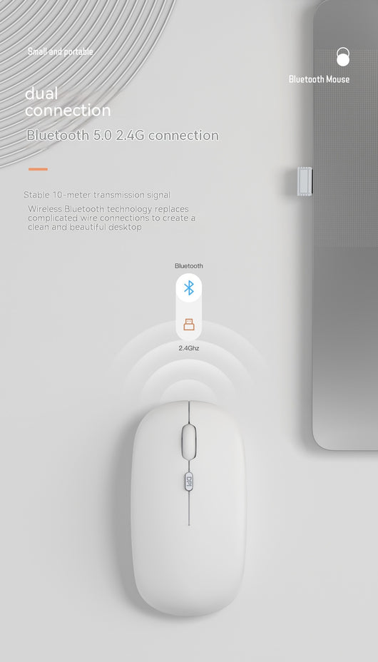 Ratón Inalámbrico Silencioso con Carga Bluetooth para Laptop - Image 10