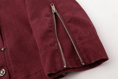 Chaqueta de Trabajo Hombre Cuello Alto Cremallera Suelta Primavera Otoño - Image 34
