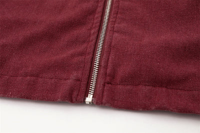 Chaqueta de Trabajo Hombre Cuello Alto Cremallera Suelta Primavera Otoño - Image 37