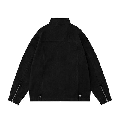Chaqueta de Trabajo Hombre Cuello Alto Cremallera Suelta Primavera Otoño - Image 39